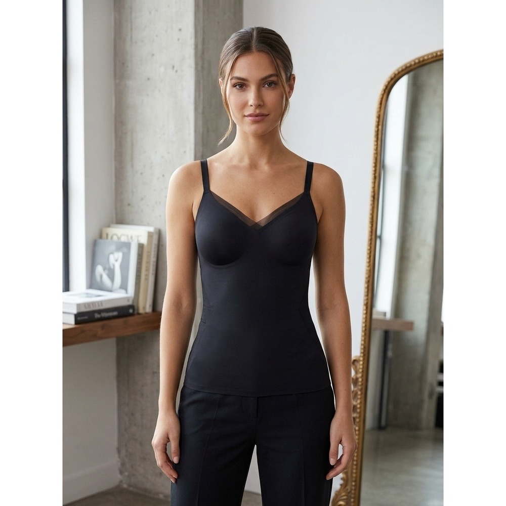 Honeylove LiftWear Womens Small Cami Compression Shapewear Smoothing Black Nylon